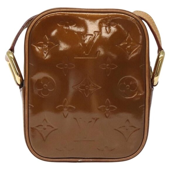 LOUIS VUITTON Monogram Vernis Christie PM Shoulder Bag Bronze M91111 Auth 130923 - Picture 2 of 16